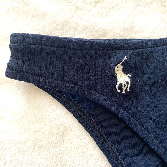 Vintage Ralph Loren navy blue bikini size small - Picture 3 of 10